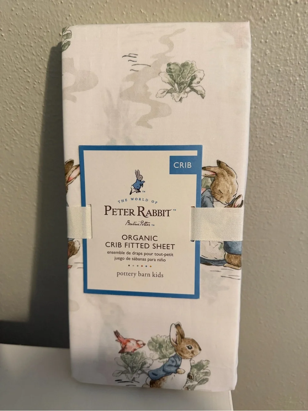 Pottery Barn Kids Peter Rabbit Organic Crib Fitted Sheet